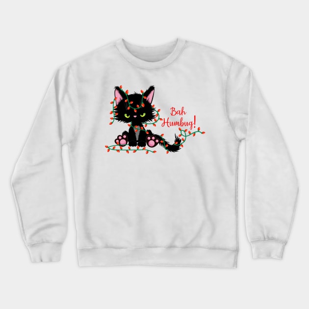 Bah Humbug Kitty Crewneck Sweatshirt by Lucia